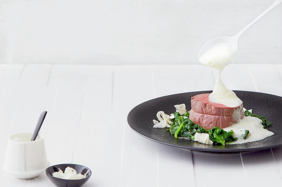Beef Fillet A La Ficelle With A Horseradish Sauce Photograph by Jalag / Julia Hoersch