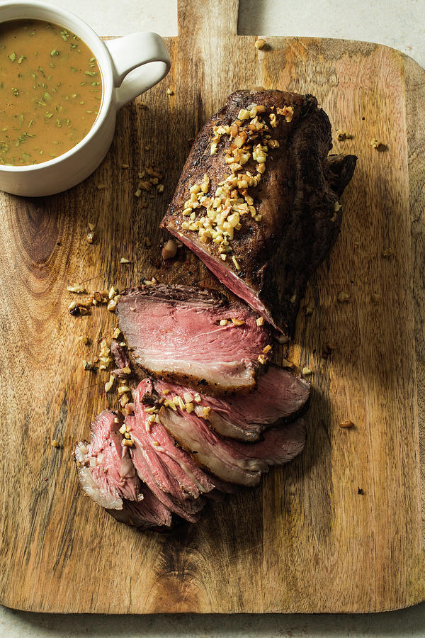 Beef Sirloin With Garlic Photograph by Snowflake Studios