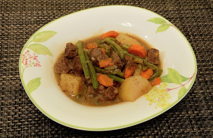 Beef Stew Serving 1 Photograph by Angie Tirado