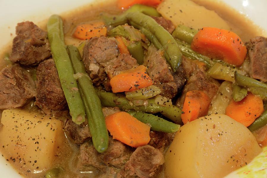 Beef Stew Serving Photograph by Angie Tirado