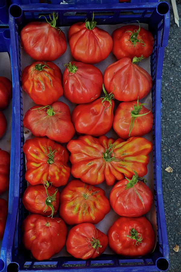 Beefsteak Tomatoes In A Tray Photograph by Clive Streeter