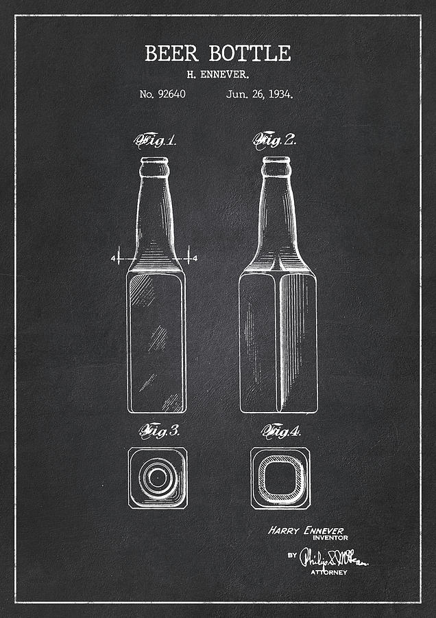 Beer Bottle Patent - 1934 Digital Art by Patent Art - Fine Art America