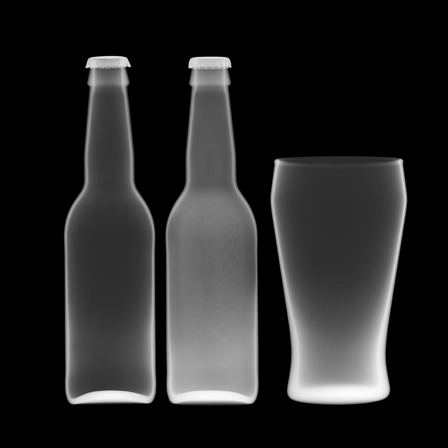 Beer Bottles And Drinking Glass Photograph by Nick Veasey Beer Bottles And Drinking Glass Photograph by Nick Veasey