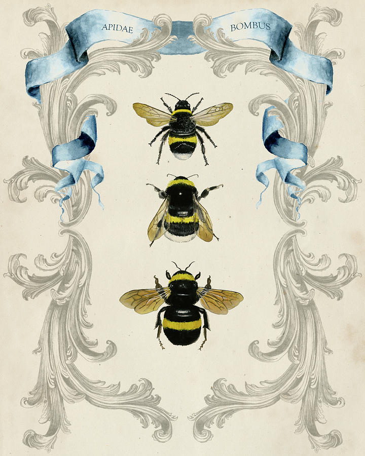 Bees & Filigree I Painting by Naomi Mccavitt