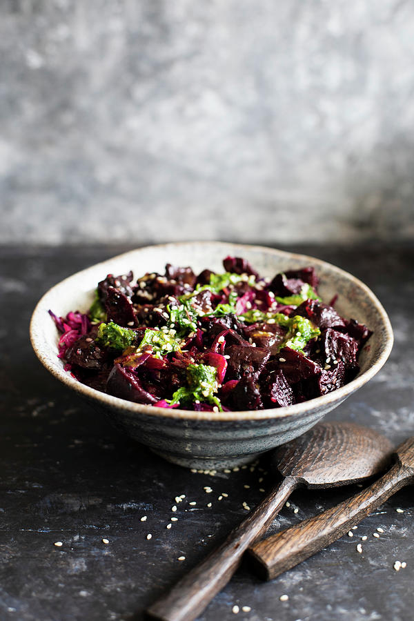 Beet And Purple Cabbage Salad Photograph by Lilia Jankowska