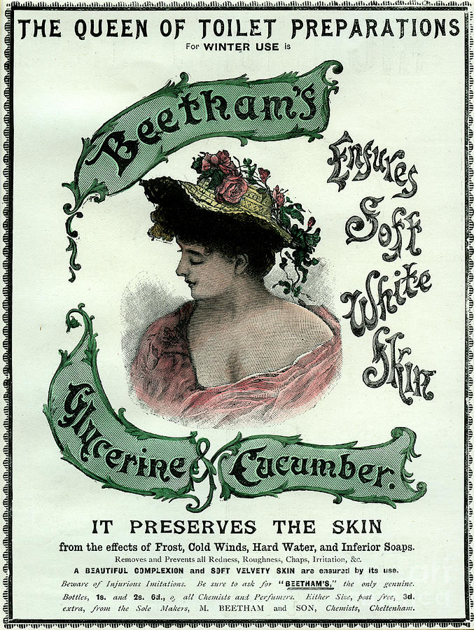 Beethams Glycerine And Cucumber Cream Drawing by Print Collector