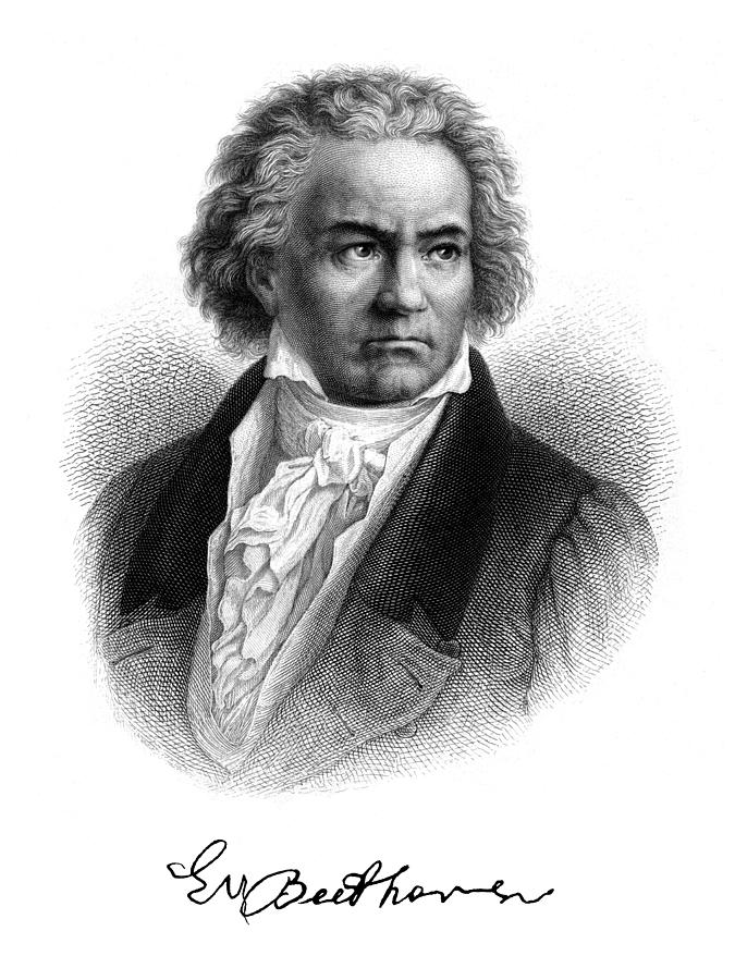 Beethoven Painting - Beethoven by Copperplate