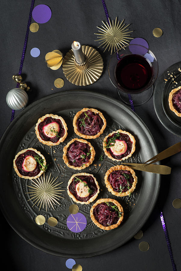 Beetroot And Red Cabbage Tartlets For Christmas Photograph by Fotografie-lucie-eisenmann
