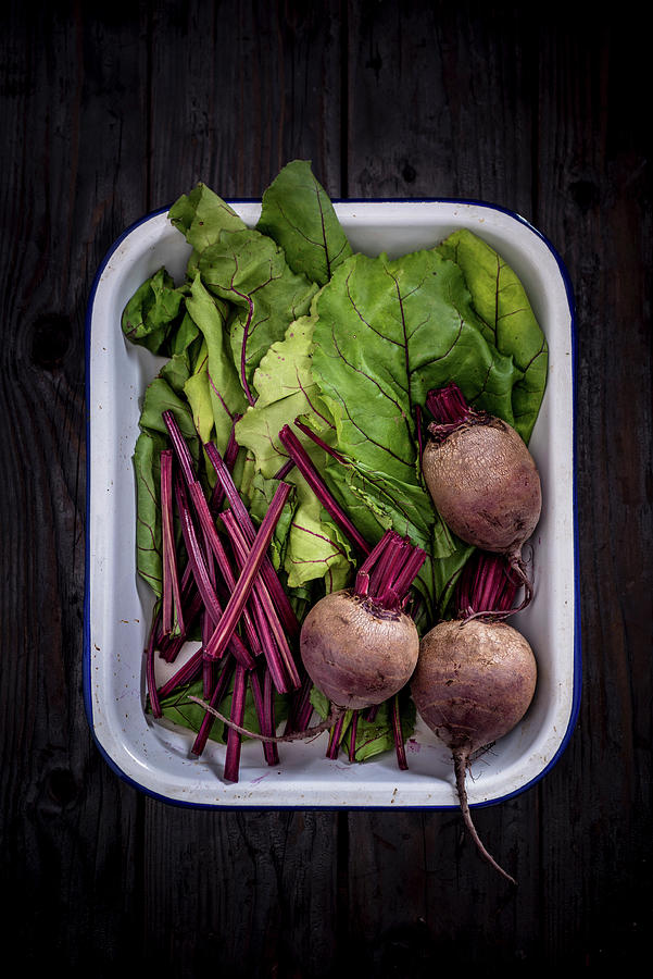 Beetroot On A Enamel Tray Photograph by Nitin Kapoor