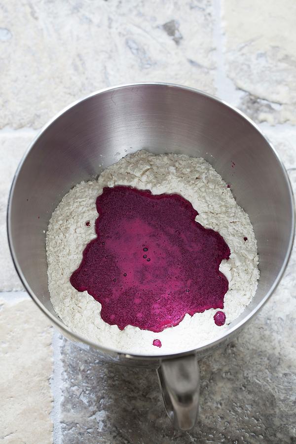 Beetroot Pasta Dough Being Made Photograph by Yelena Strokin