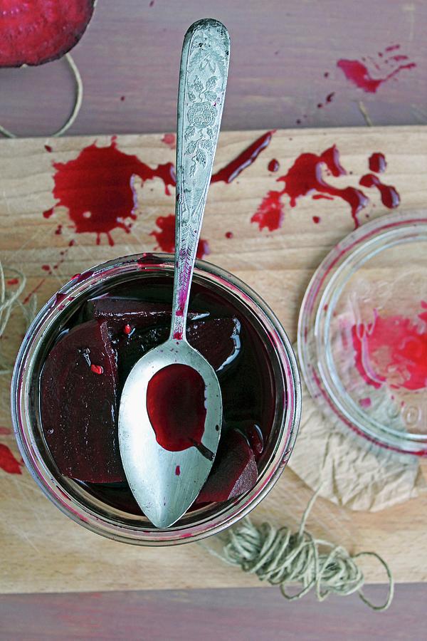 Beetroot Salad In A Preserving Jar Photograph by Patricia Miceli