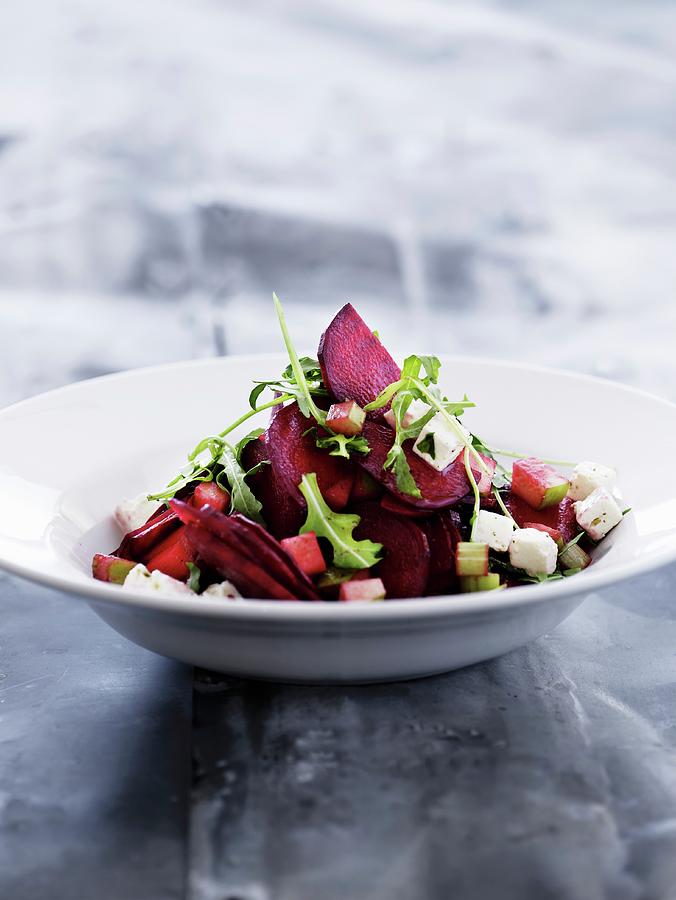Beetroot Salad With Apple And Feta Cheese Photograph by Mikkel Adsbl