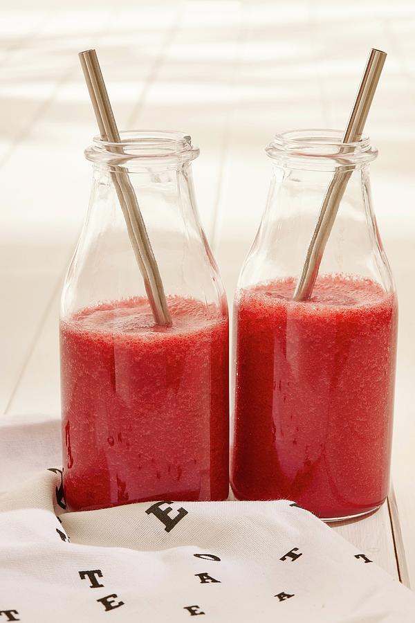 Beetroot Smoothies For Breakfast Photograph by Misha Vetter