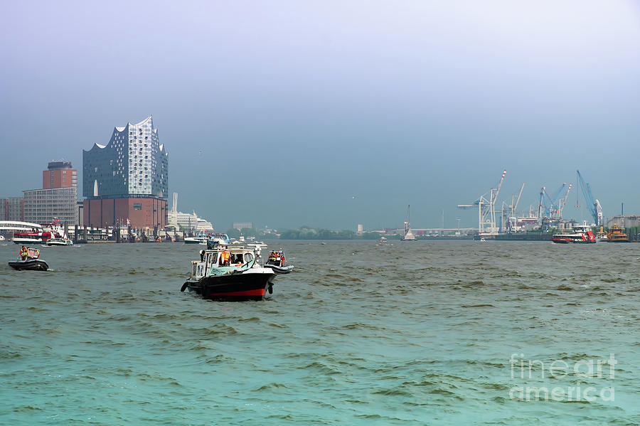 Befor the storm on the Elbe Photograph by Marina Usmanskaya