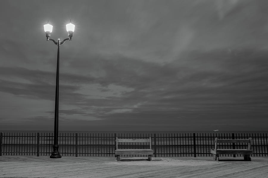 Before Dawn on the Boardwalk at Seaside, New Jersey Photograph by Kyle Lee