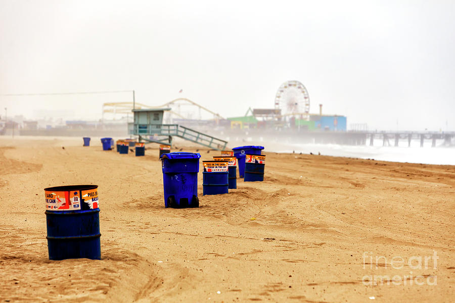 Before the Day Begins at Santa Monica Beac Photograph by John Rizzuto