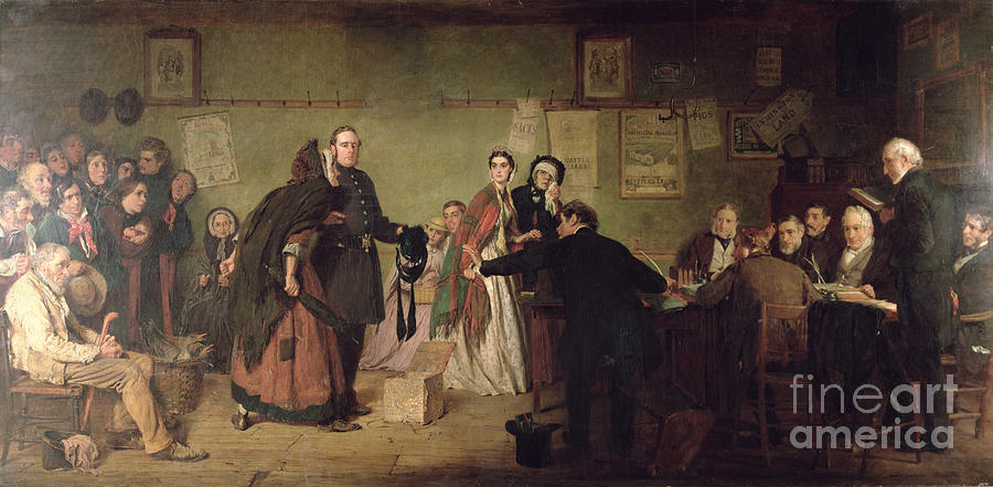 Victorian Painting - Before The Magistrates by George Elgar Hicks