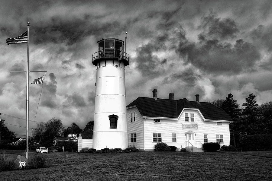 Before The Storm Coast Guard Station Chatham Cape Cod Massachusetts 01 BW Photograph by Thomas Woolworth