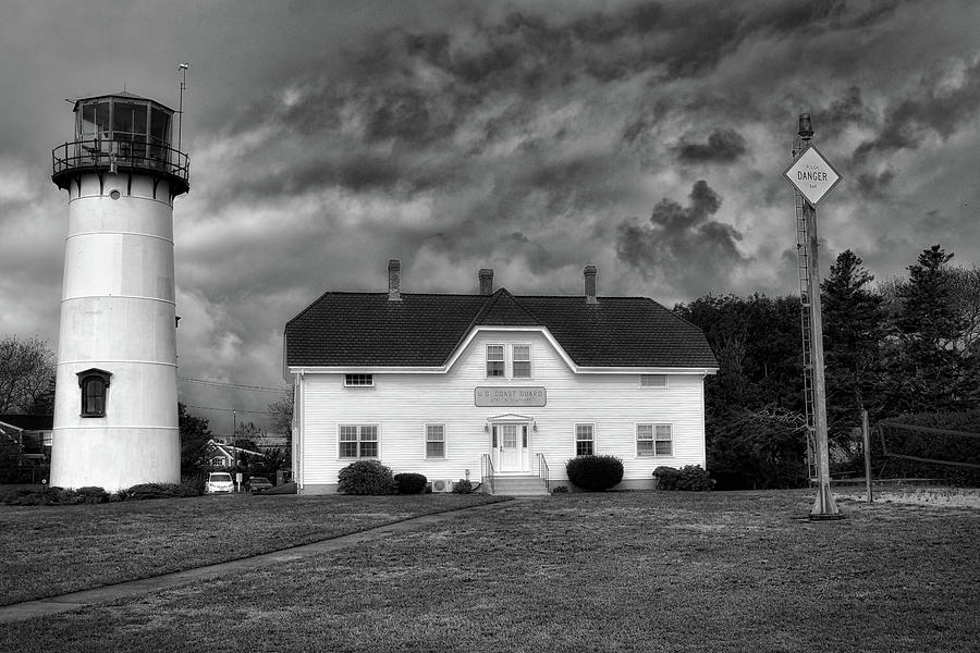 Before The Storm Coast Guard Station Chatham Cape Cod Massachusetts 03 BW Photograph by Thomas Woolworth