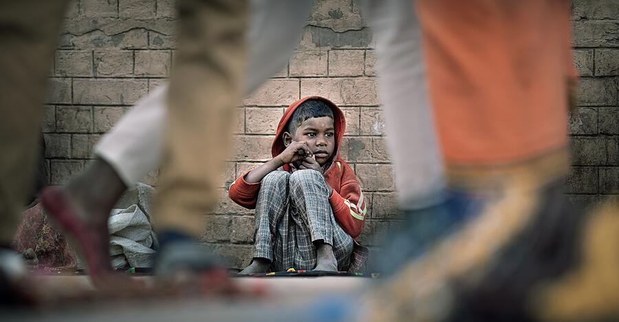 Beggar Little Boy Photograph by Waldemar Szmidt