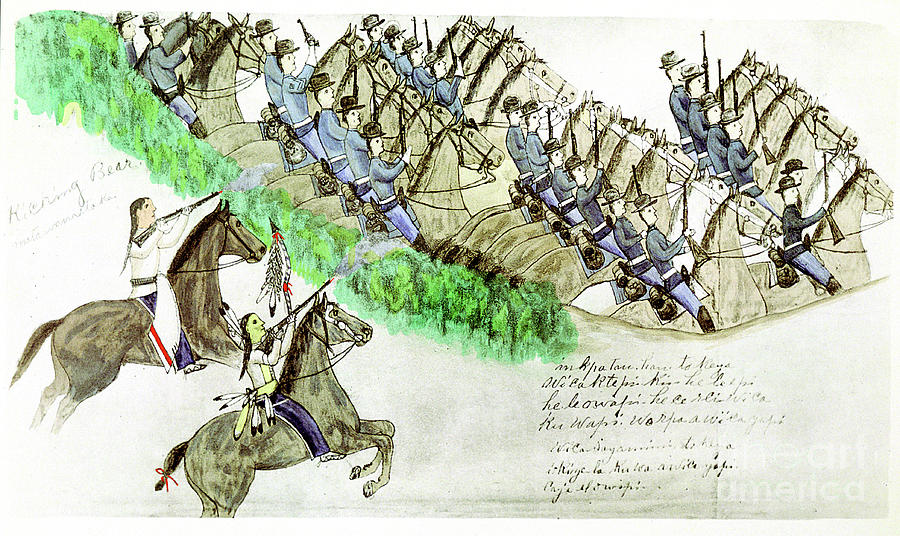 Beginning Of The Battle Of The Little Drawing by Print Collector