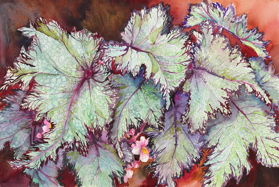 Begonia Leaves Painting - Begonia Leaves by Joanne Porter