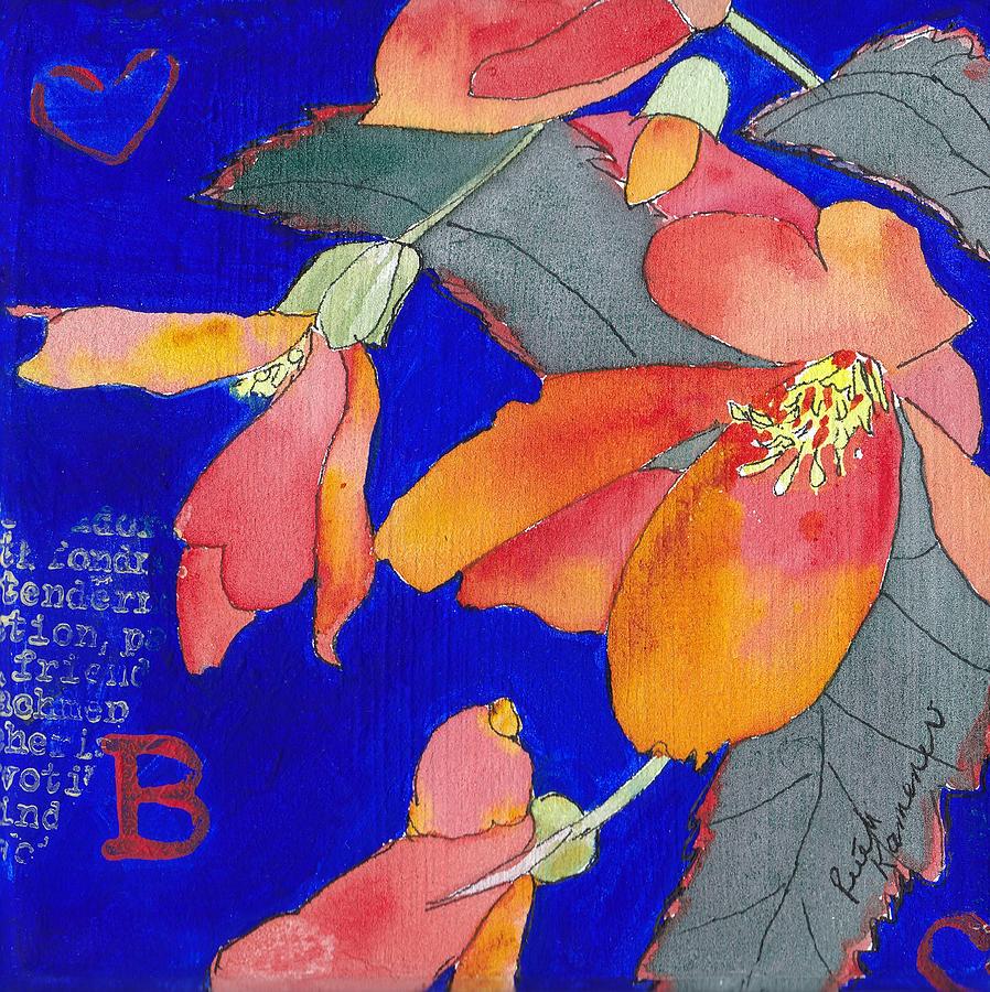 Begonias Painting by Ruth Kamenev