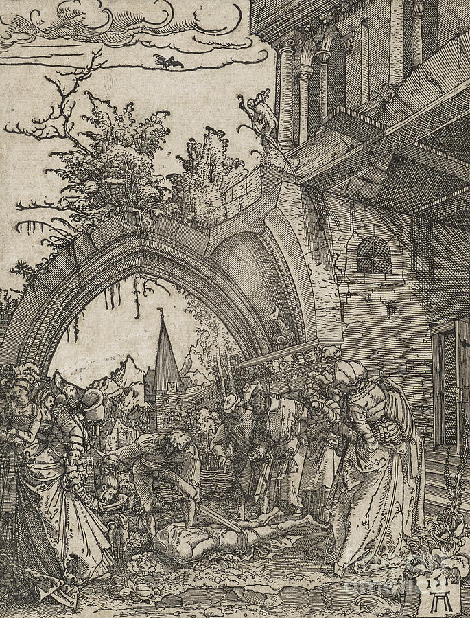 Beheading Of John The Baptist, 1512 Woodcut Painting by Albrecht Altdorfer
