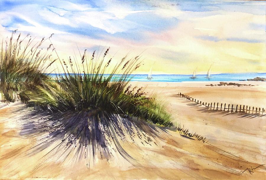 Behind the dunes  Painting by Katerina Kovatcheva