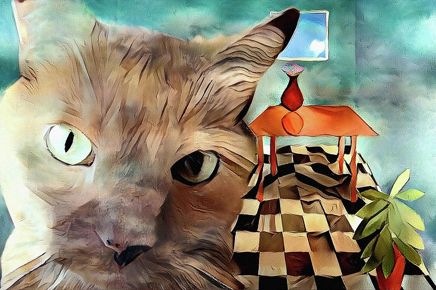 Beige Cat Digital Art by Bruce Rolff