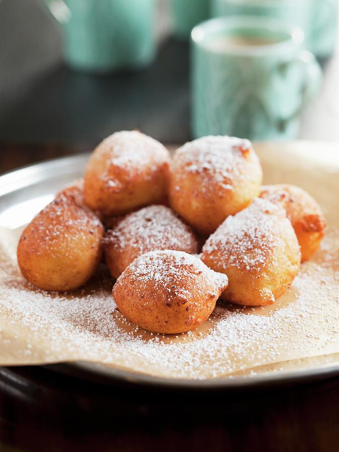 Beignets With Powdered Sugar; Fried Dough Photograph by Rene Comet
