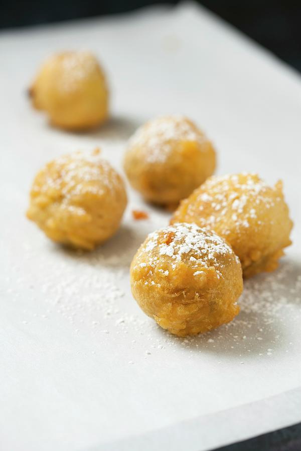 Ball Photograph - Beignets With Powdered Sugar; Fried Dough by Tieuli, Anthony