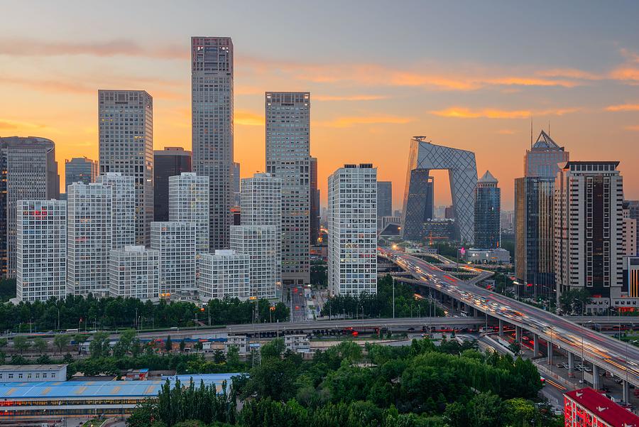 Up Movie Photograph - Beijing, China Overlooking The Central by Sean Pavone