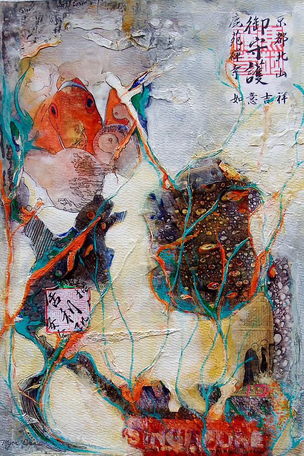 Being Coy Mixed Media by Myra Evans