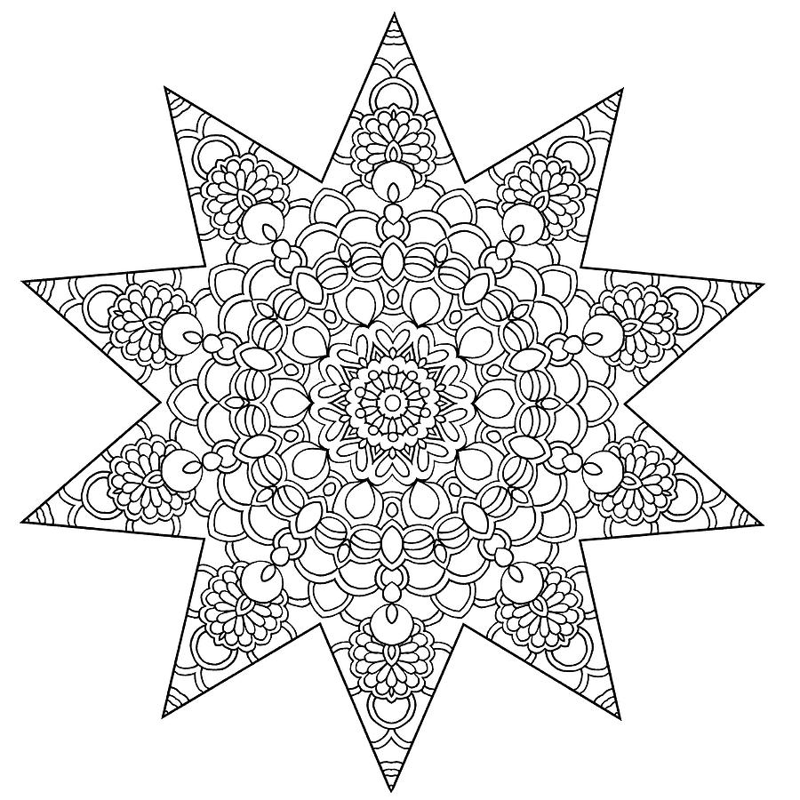 Juvenile Drawing - Being Silly Mandala by Kathy G. Ahrens