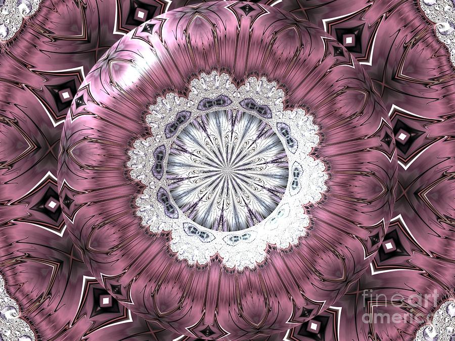Bejeweled Royal Purple Diadem Fractal Abstract Digital Art by Rose Santuci-Sofranko