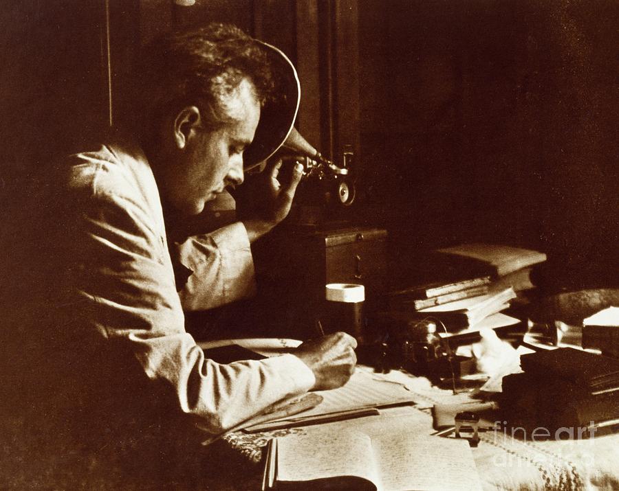 Bela Viktor Janos Bartok Studying Folk Songs Collected During His Travels Photograph by European School