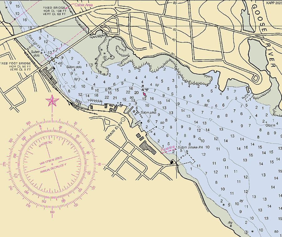 Nautical Chart Map on Tile for Custom Coastal Kitchen backsplash