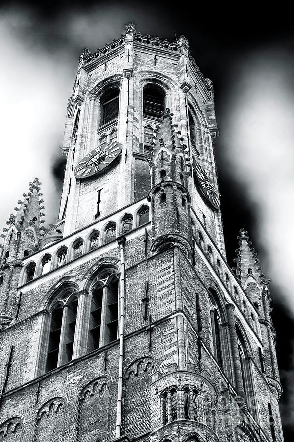 Architecture Photograph - Belfry of Bruges Angles by John Rizzuto