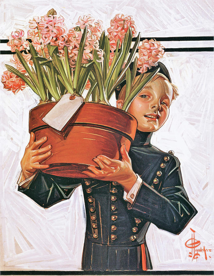 Joseph Christian Leyendecker Painting - Bell Boy With Hyacinth - Digital Remastered Edition by Joseph Christian Leyendecker Joseph Christian Leyendecker Painting - Bell Boy With Hyacinth - Digital Remastered Edition by Joseph Christian Leyendecker