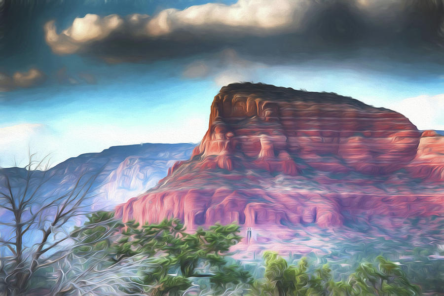 Bell Rock Sedona, Arizona Digital Art by Alan Goldberg