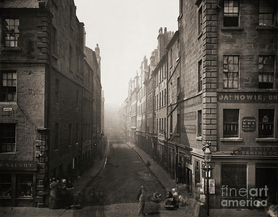 Bell Street, Glasgow, Scotland, 1870s Painting by Ken Welsh