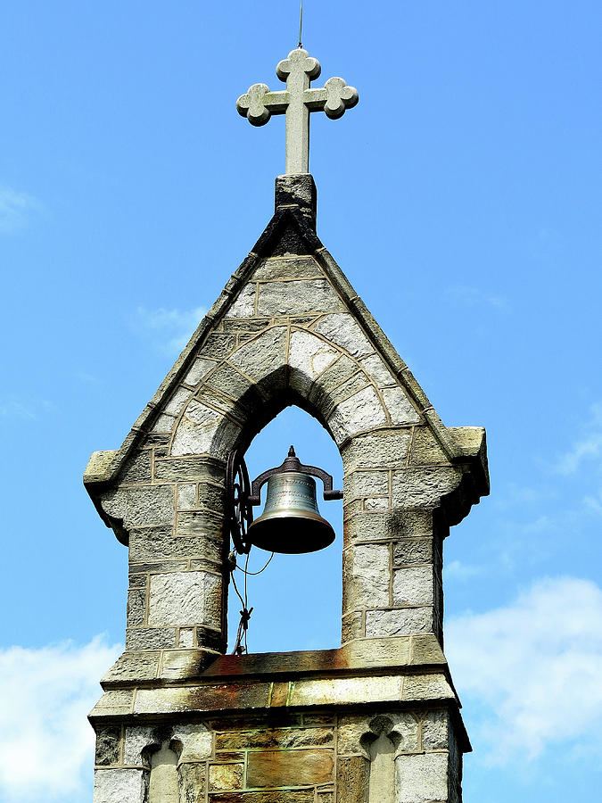 Bell Tower of Christ Church in Woodbury, New Jersey Photograph by Linda Stern