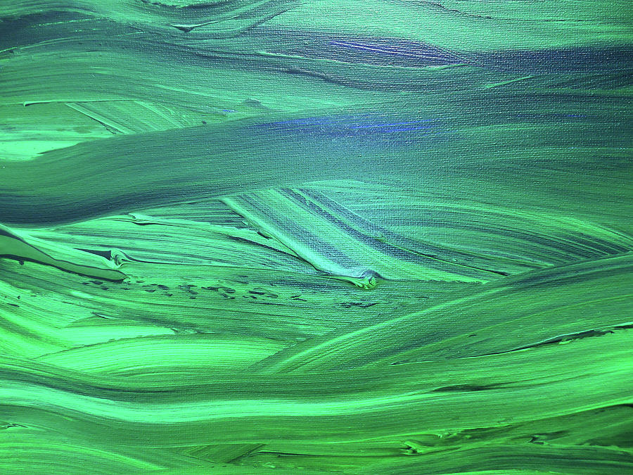 Bella Terra Verde Abstract Green Decor I  Painting by Irina Sztukowski