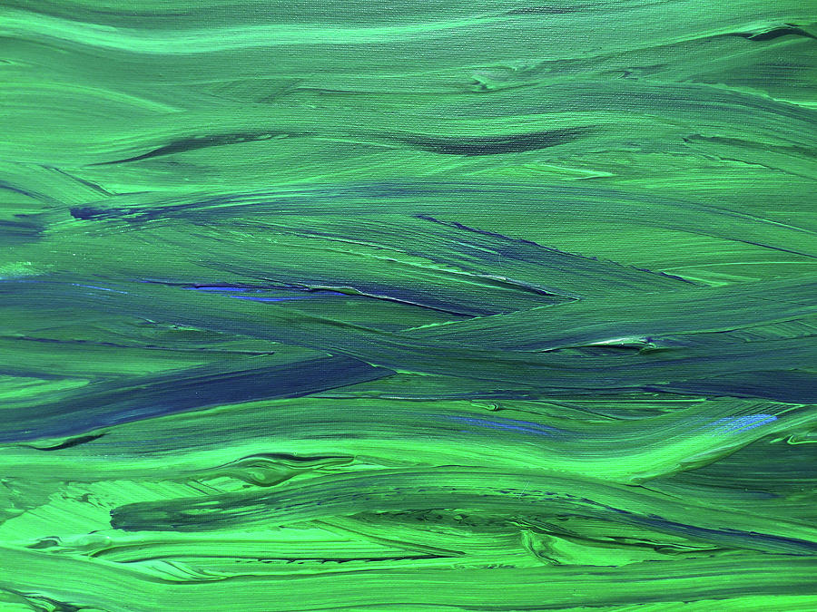 Bella Terra Verde Abstract Green Decor II Painting by Irina Sztukowski