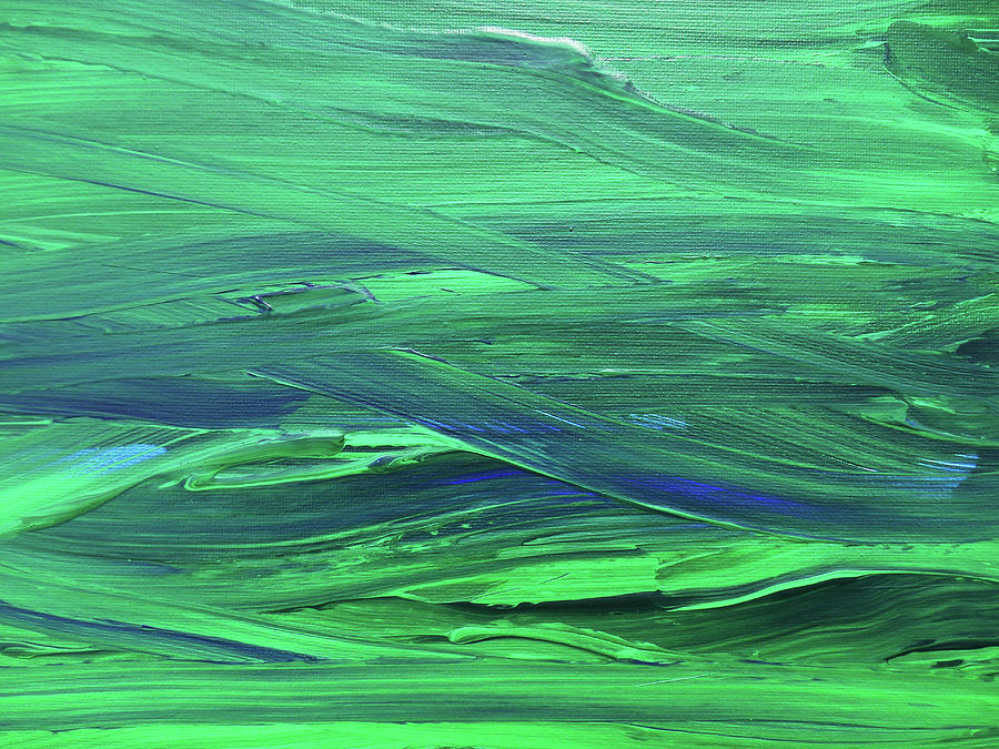 Bella Terra Verde Abstract Green Decor III Painting by Irina Sztukowski