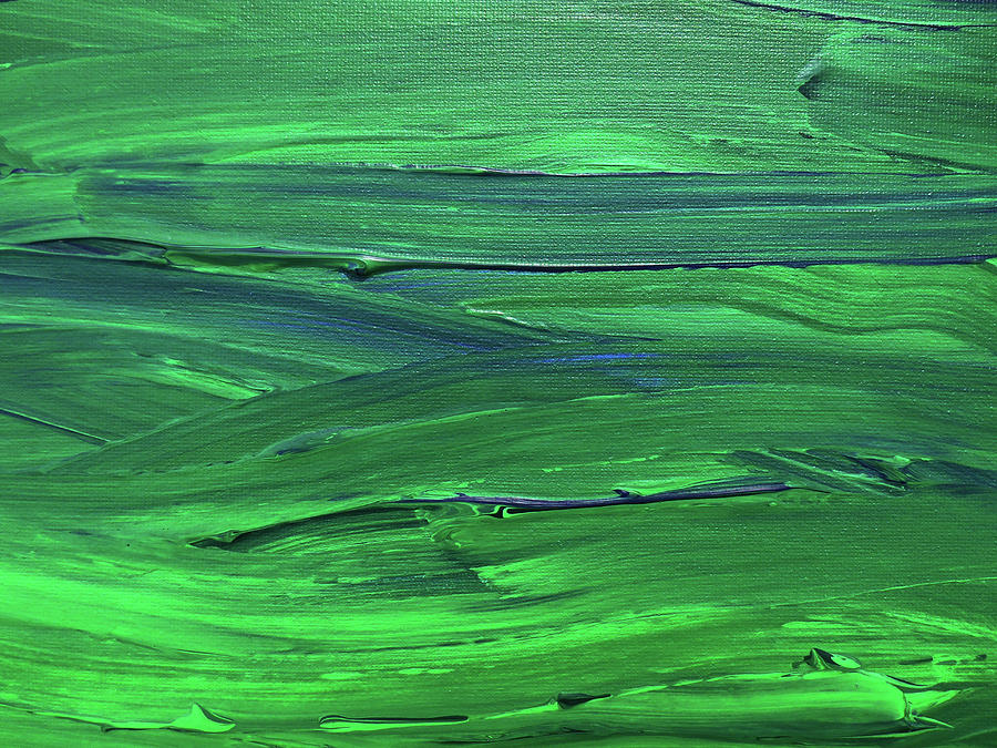 Bella Terra Verde Abstract Green Decor IX Painting by Irina Sztukowski
