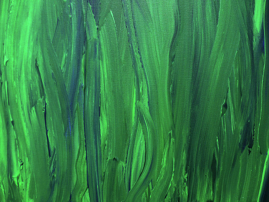 Bella Terra Verde Abstract Green Decor X Painting by Irina Sztukowski