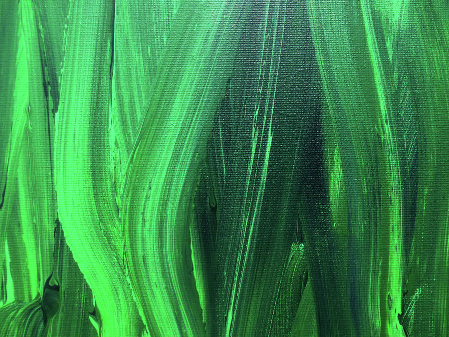 Bella Terra Verde Abstract Green Decor XIV Painting by Irina Sztukowski
