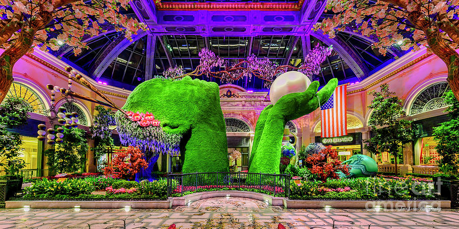 Las Vegas Photograph - Bellagio Conservatory Spring Display Ultra Wide 2 to 1 Aspect Ratio by Aloha Art